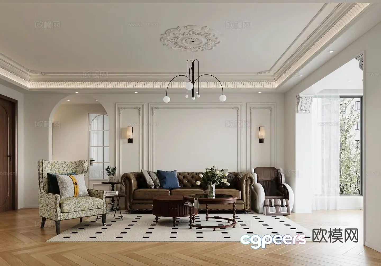 French restaurant 3d model