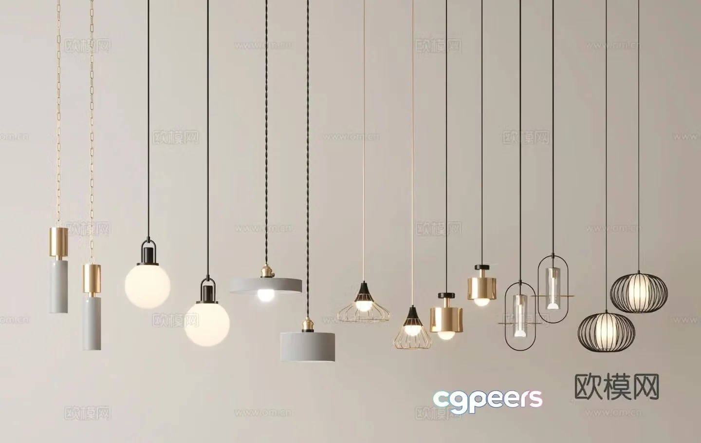 Modern Chandelier Decorative Light 3D Model