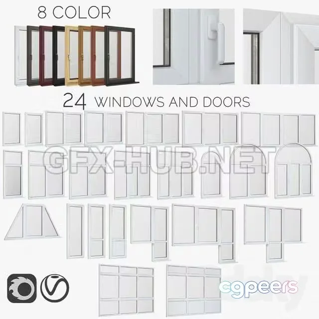3ds Max Free – Windows PVC doors