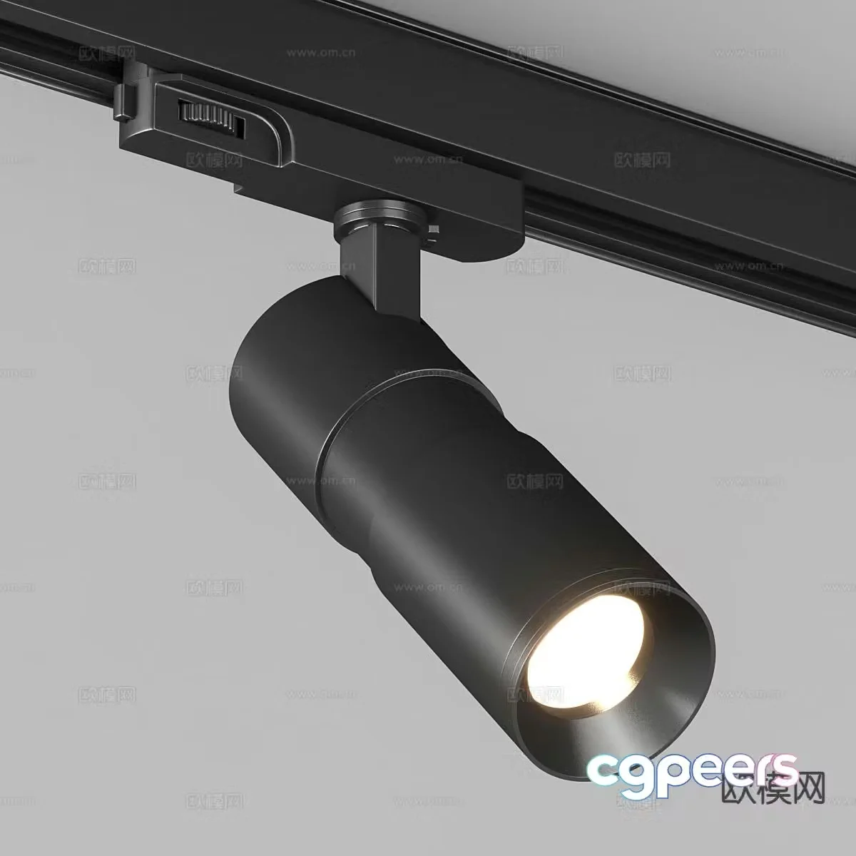 Modern downlight track spotlight 3d model