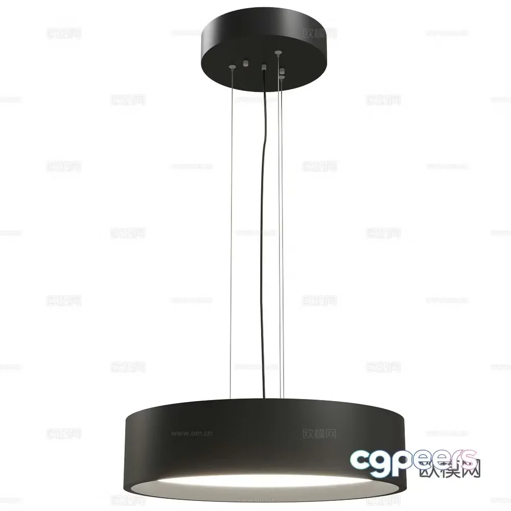 Modern Italian minimalist decorative chandelier 3d model