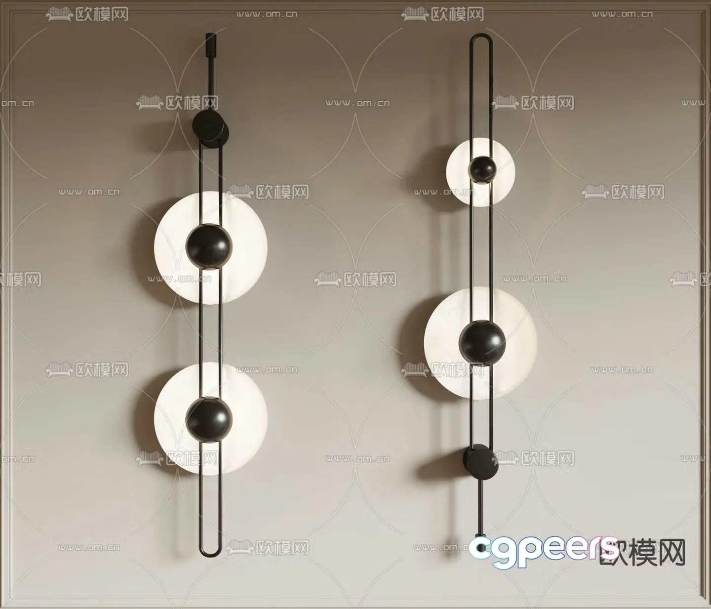 Long wall lamp 3d model