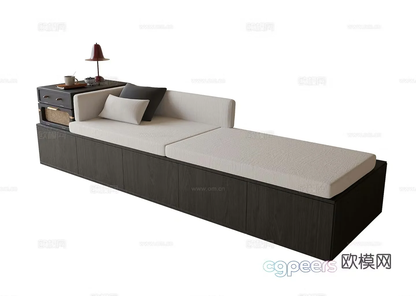Modern bay window cabinet Bathroom cushion Bathroom 3D model