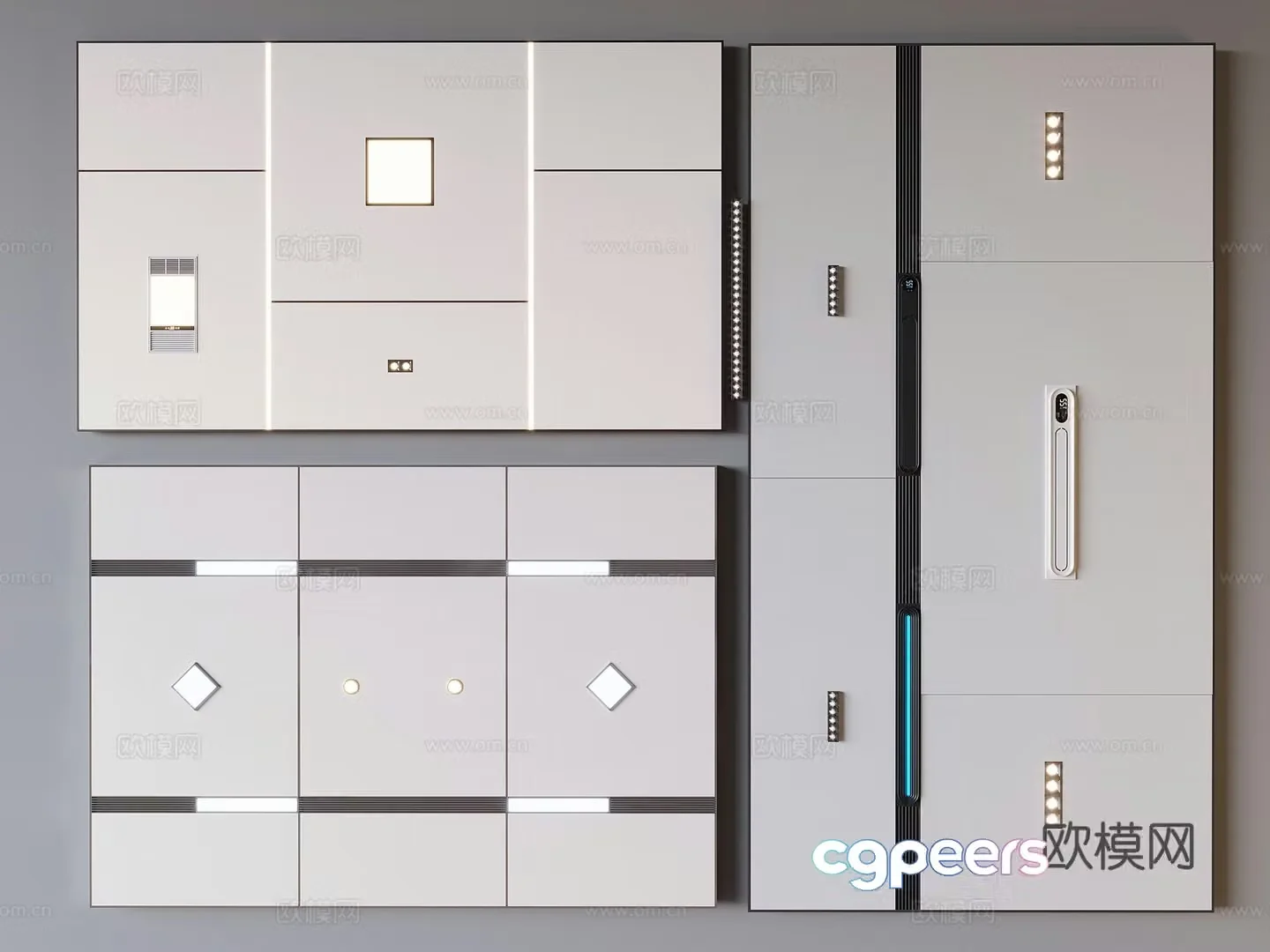 Integrated ceiling honeycomb panel aluminum buckle panel heater integrated bathroom heater 3D model