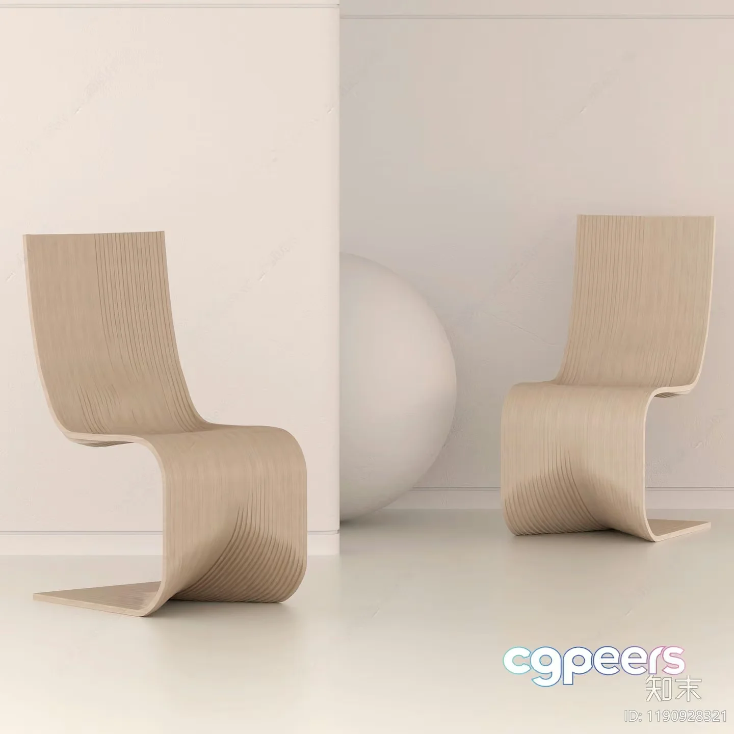 Modern Wood Chair 3D Model – 22152 – VRAY Render