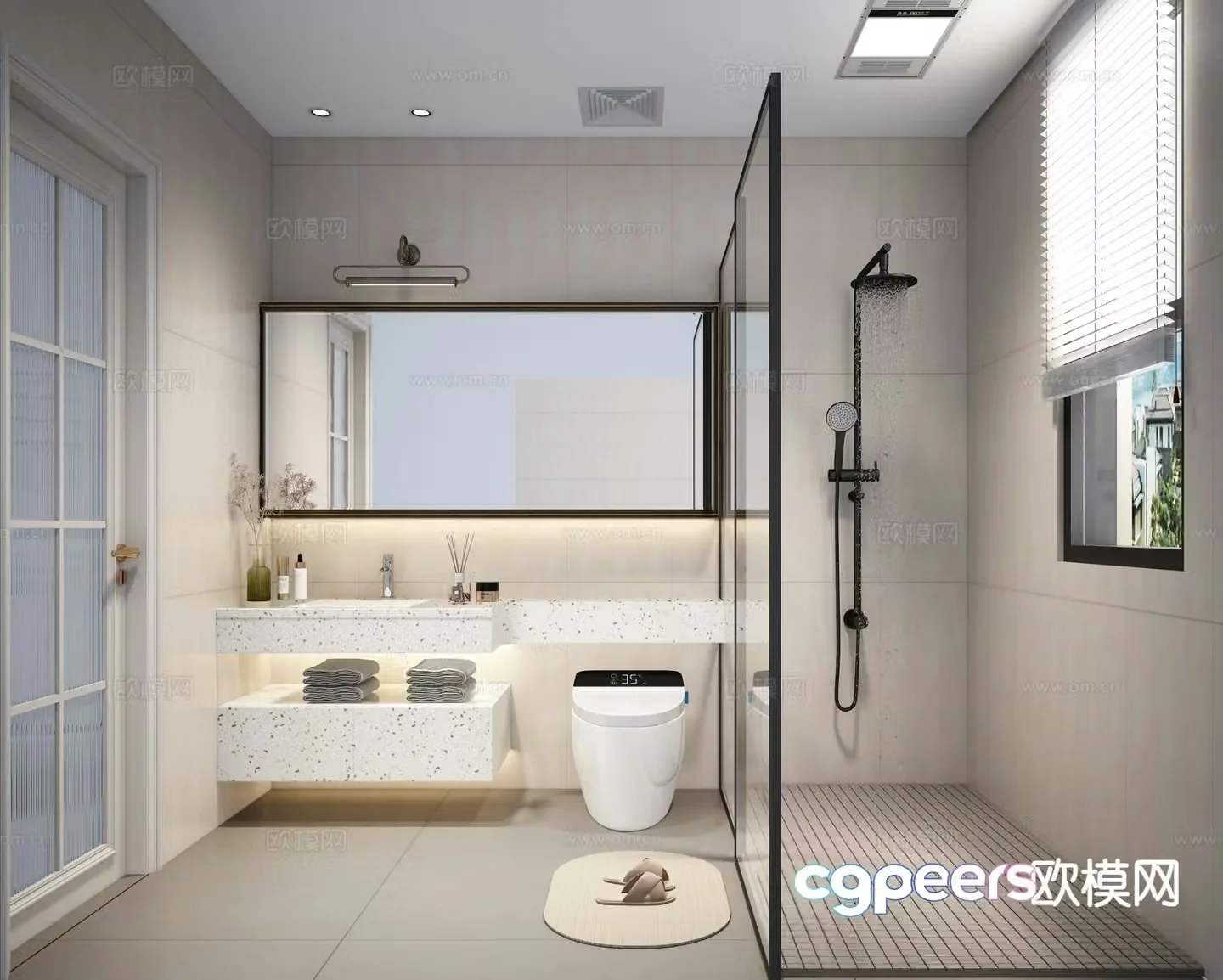 Modern bathroom bathroom 3d model
