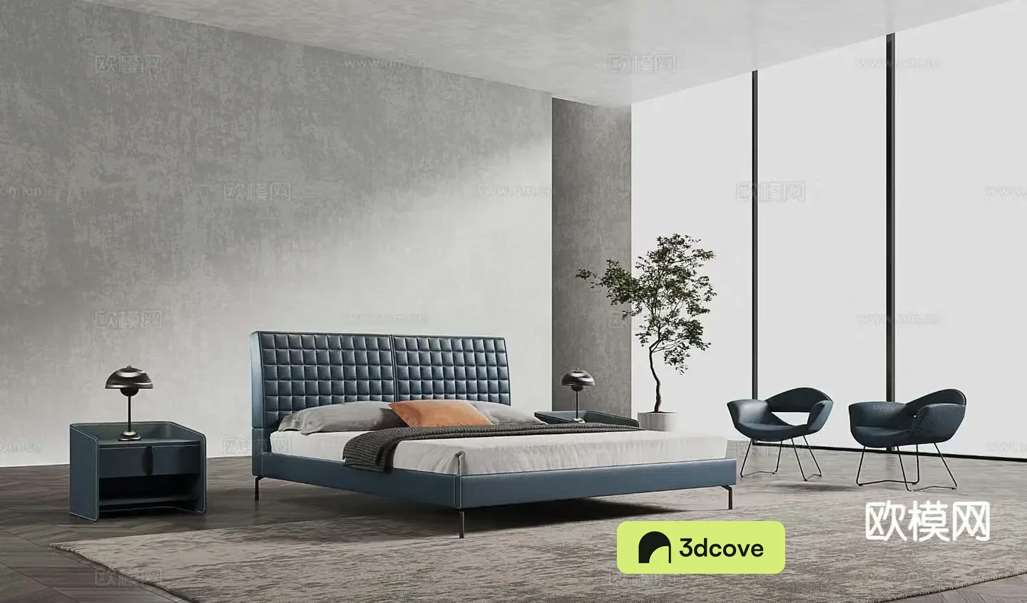 Modern double bed