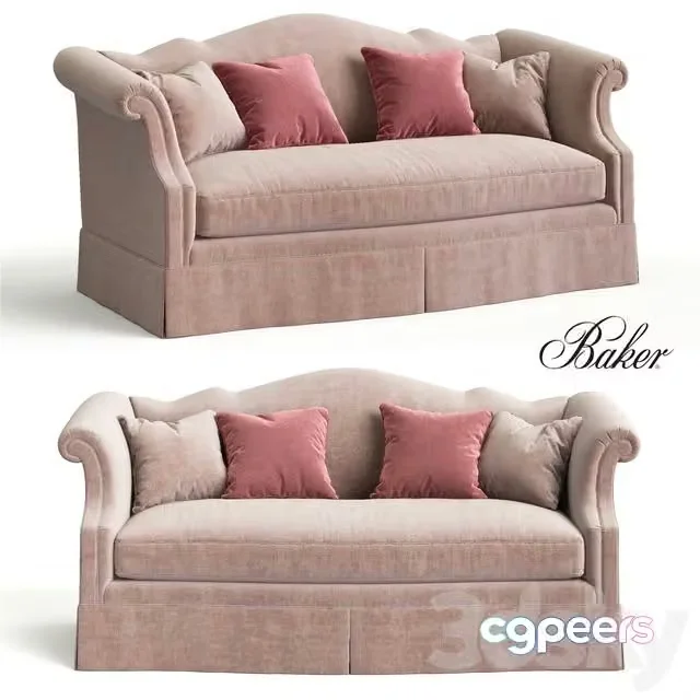 3ds Max Free – BAKER Camelback Sofa 6513-81