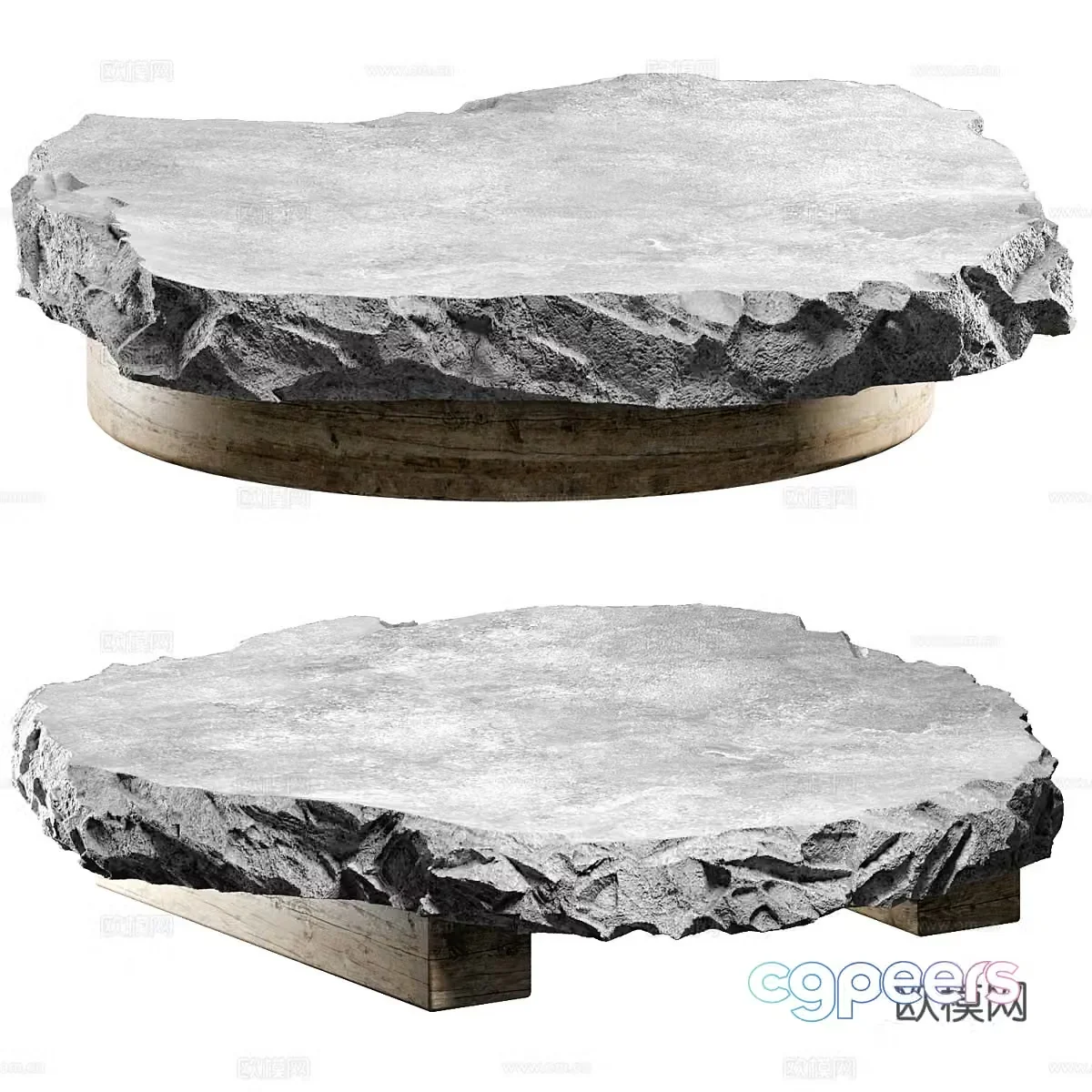 Rock coffee table 3d model