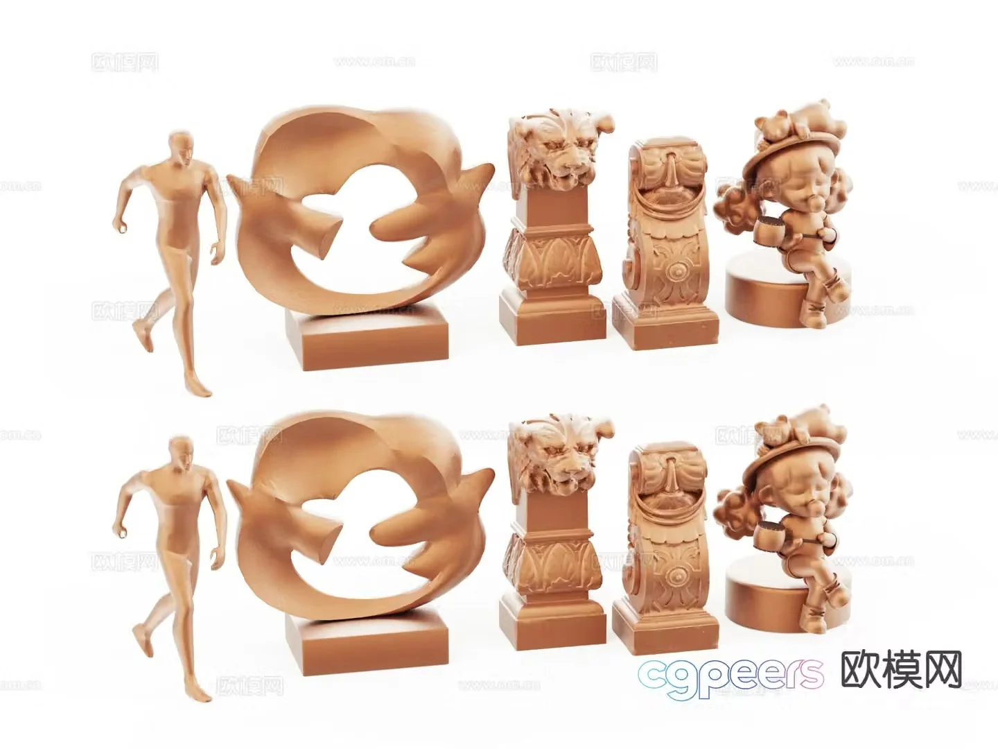 Cartoon sculpture art sculpture 3d model