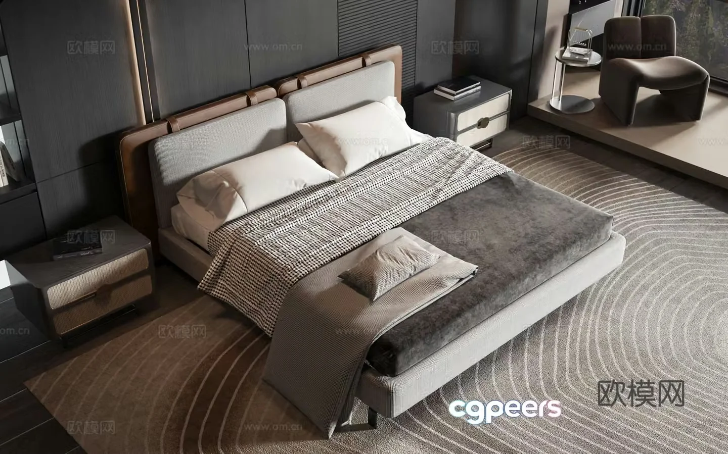 Modern style product bed 3d model