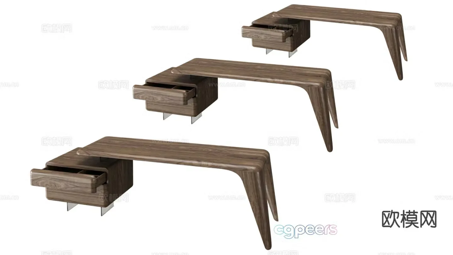 European desk executive desk executive desk 3d model