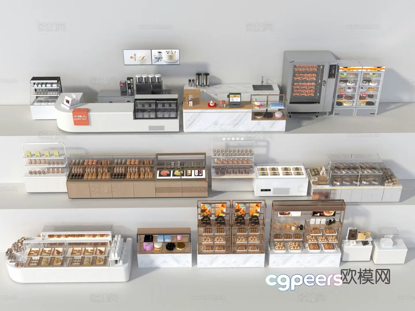 Bakery shop material 3d model