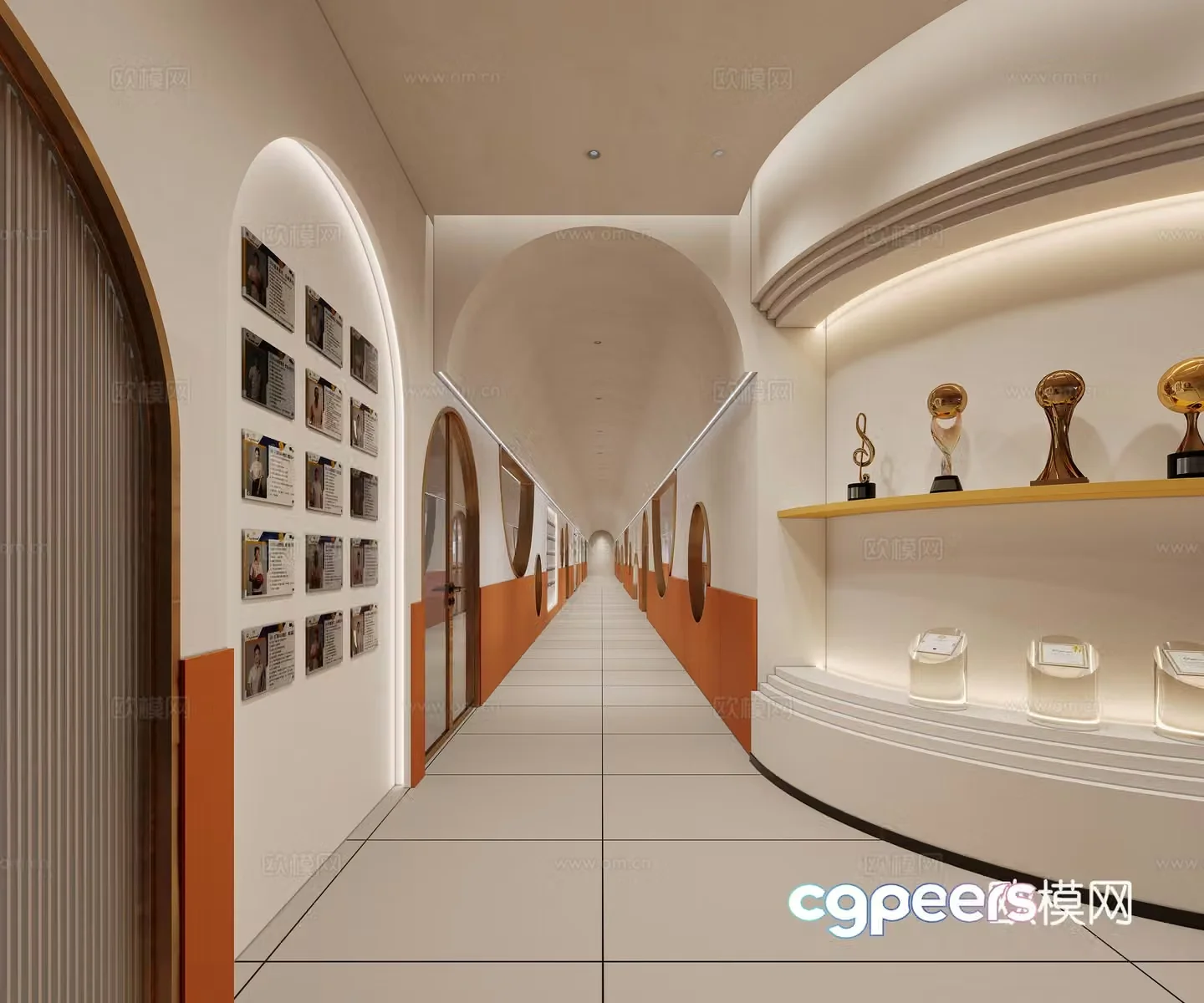 Modern kindergarten aisle 3d model