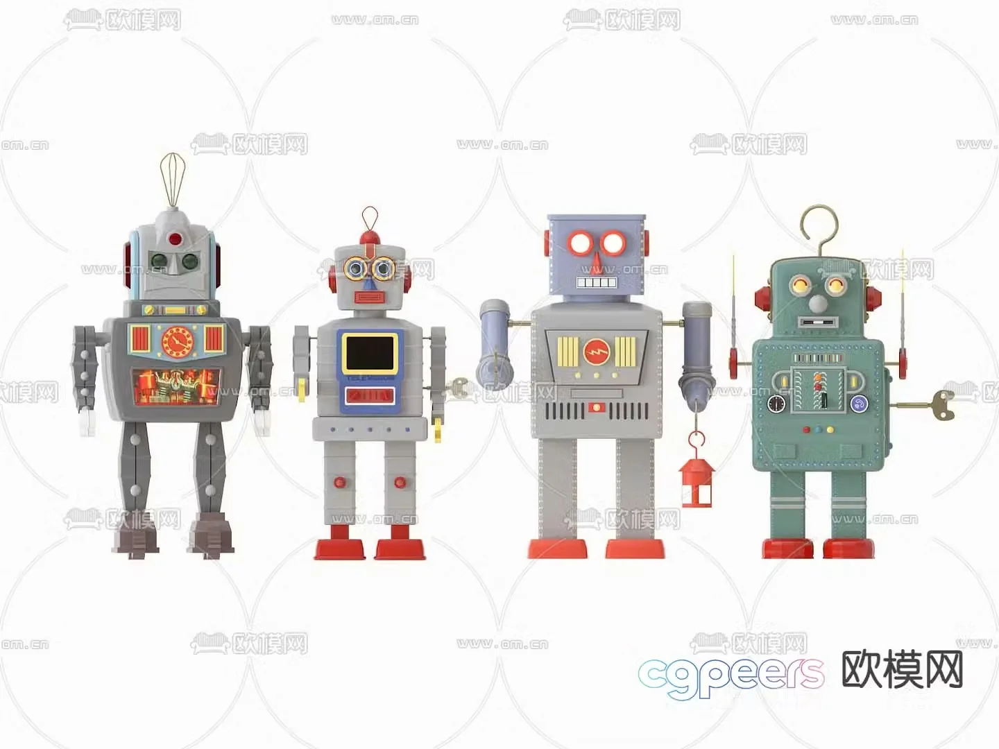 Modern robot children’s toy 3d model