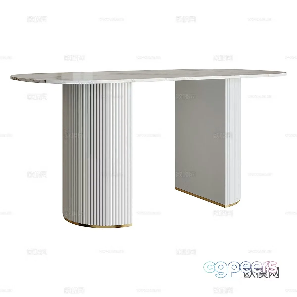 Light luxury Costanza marble dining table 3D model