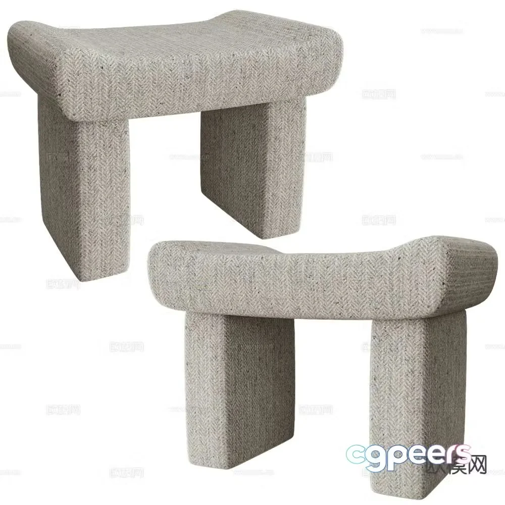 Modernature stool leisure stool 3d model