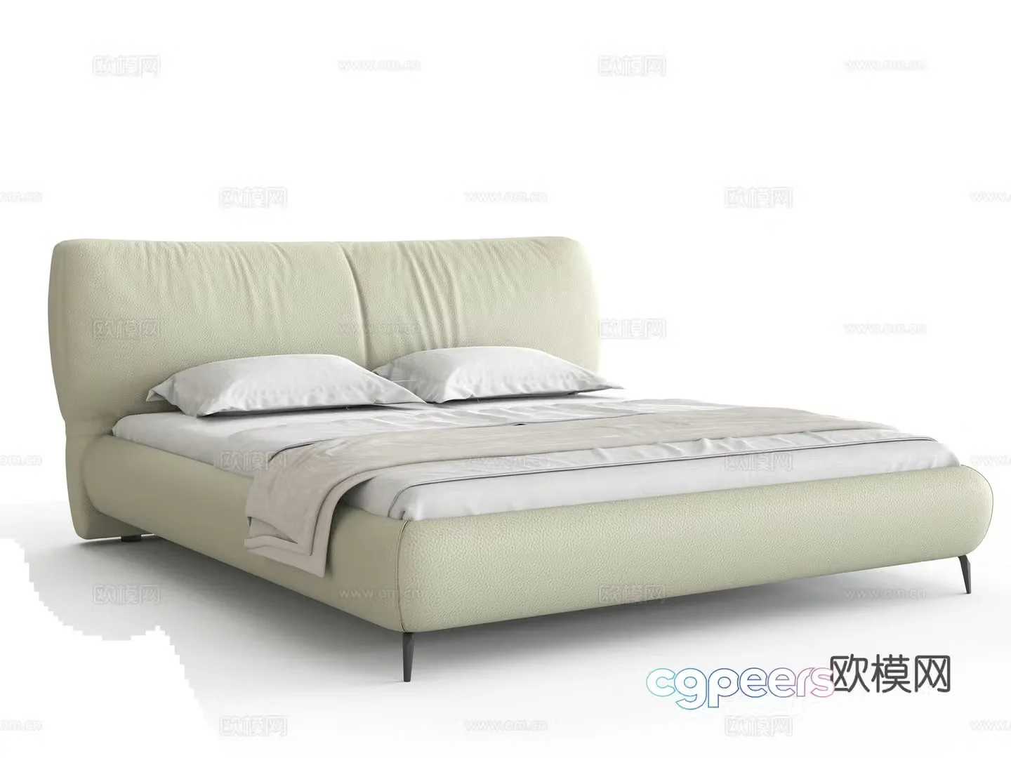 Double bed 3d model