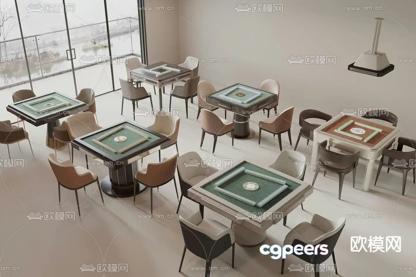Wabi Sabi Mahjong Table Mahjong Machine 3D Model