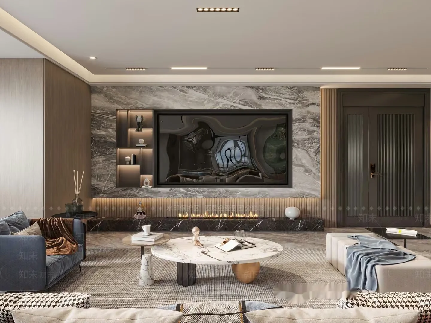 Modern Living Room 3D Model – 11231 – VRAY Render