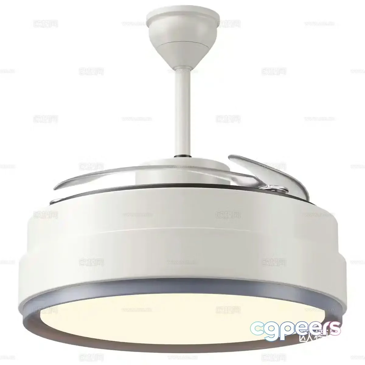 Modern chandelier fan chandelier 3d model