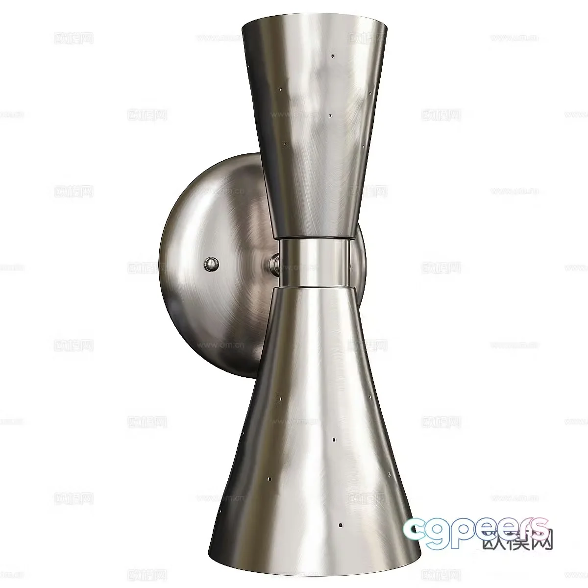 Modern Italian minimalist stainless steel metal wall lamp 3d model