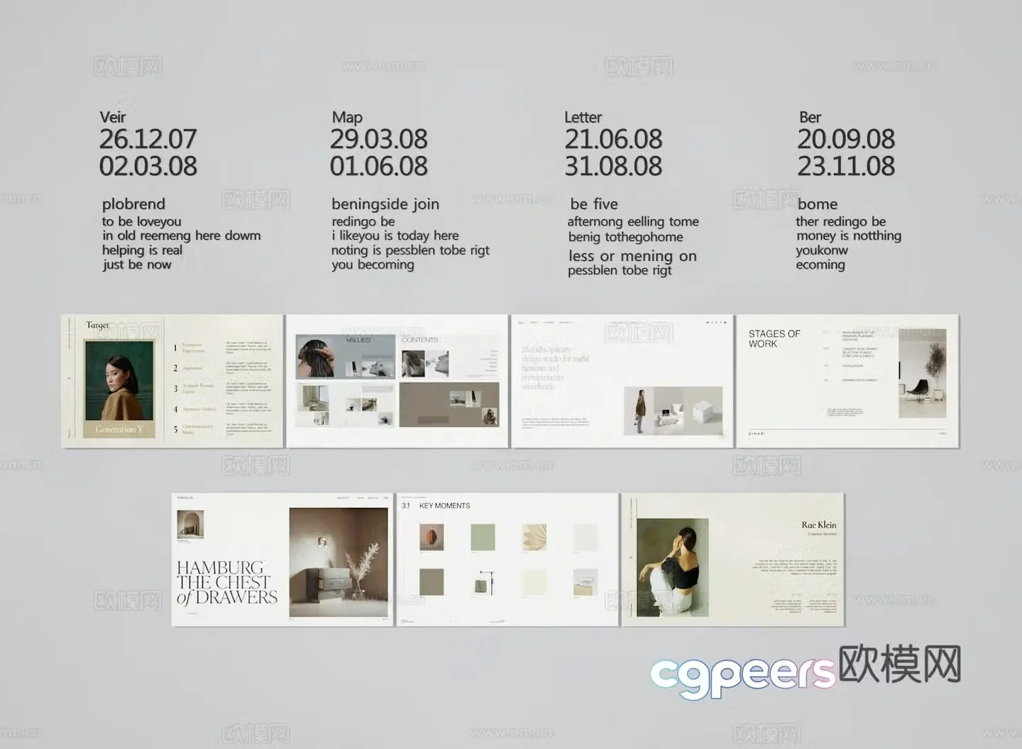 Corporate culture wall 3D model
