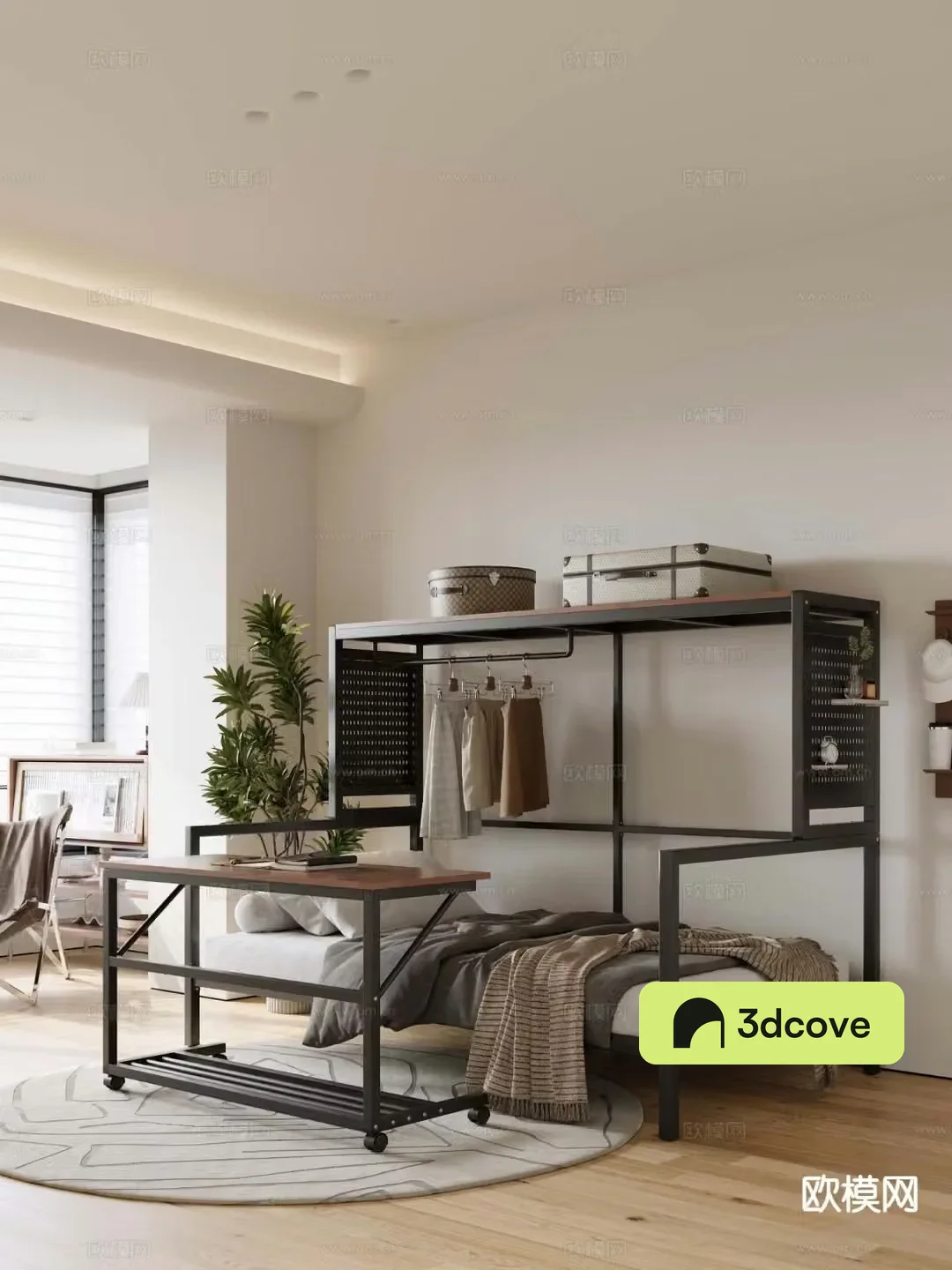 Modern frame bed iron frame bed