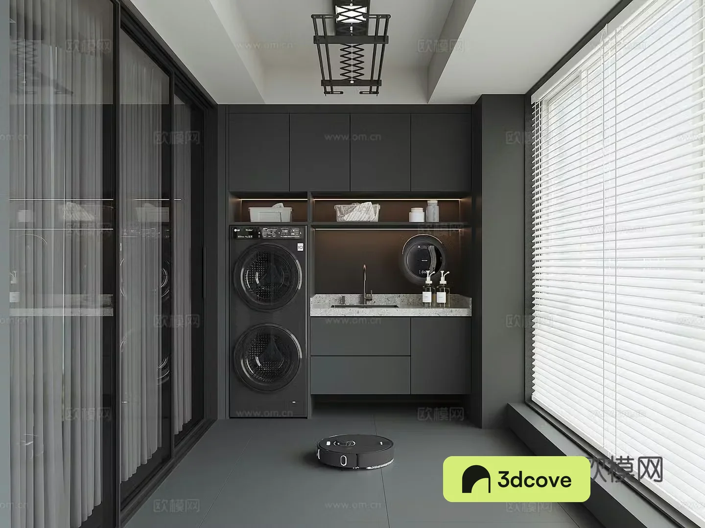 Modern washing machine cabinet