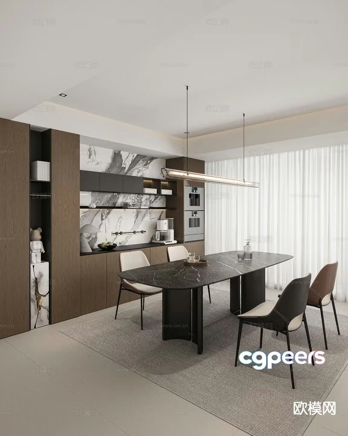 Modern restaurant 3d model