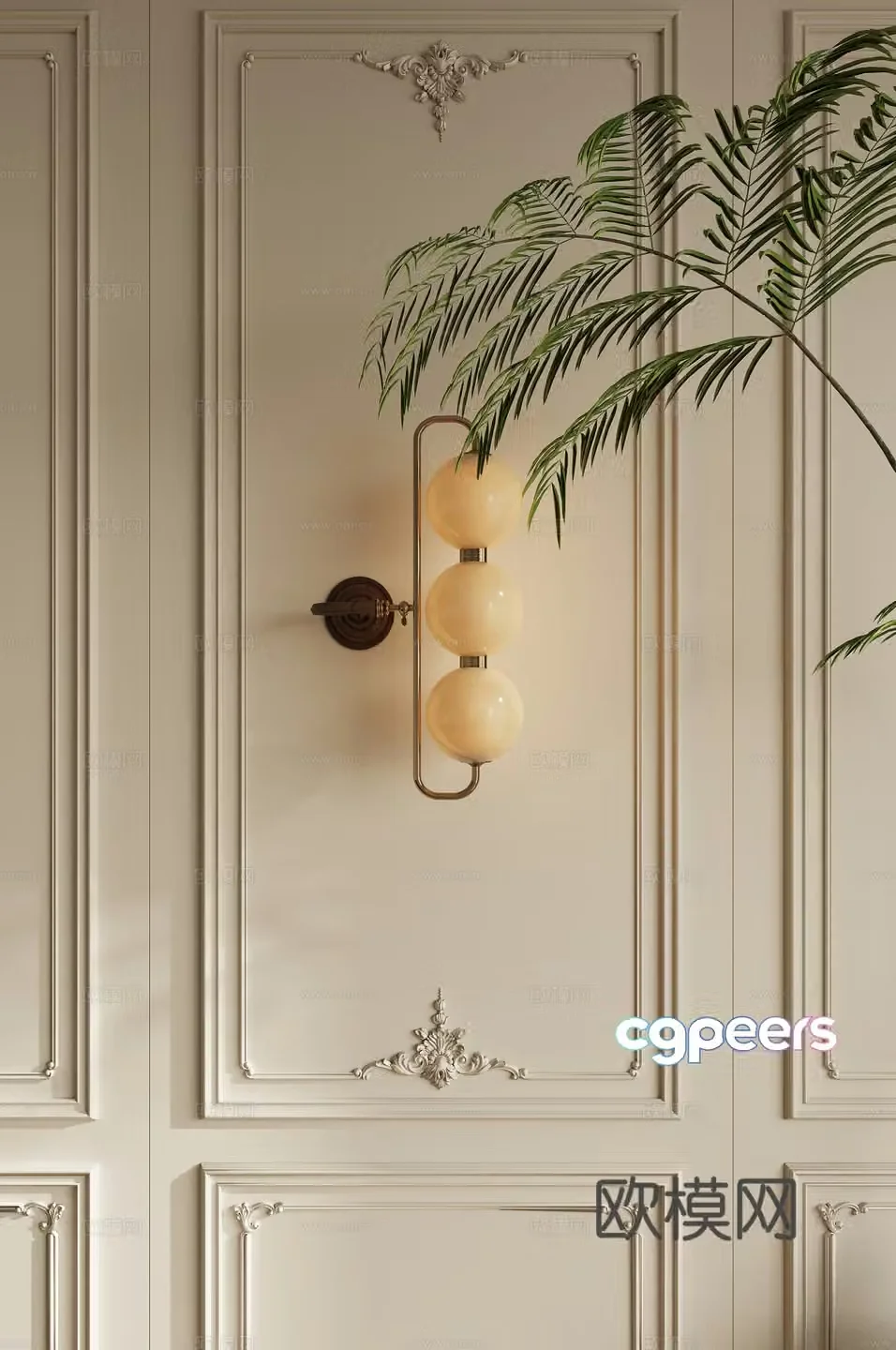French wall lamp 3d model