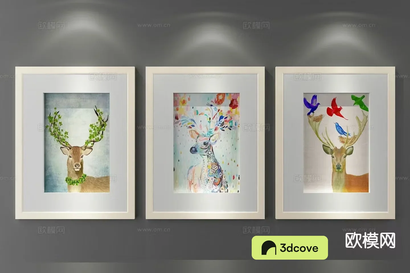 Decorative painting animal painting cartoon hanging painting