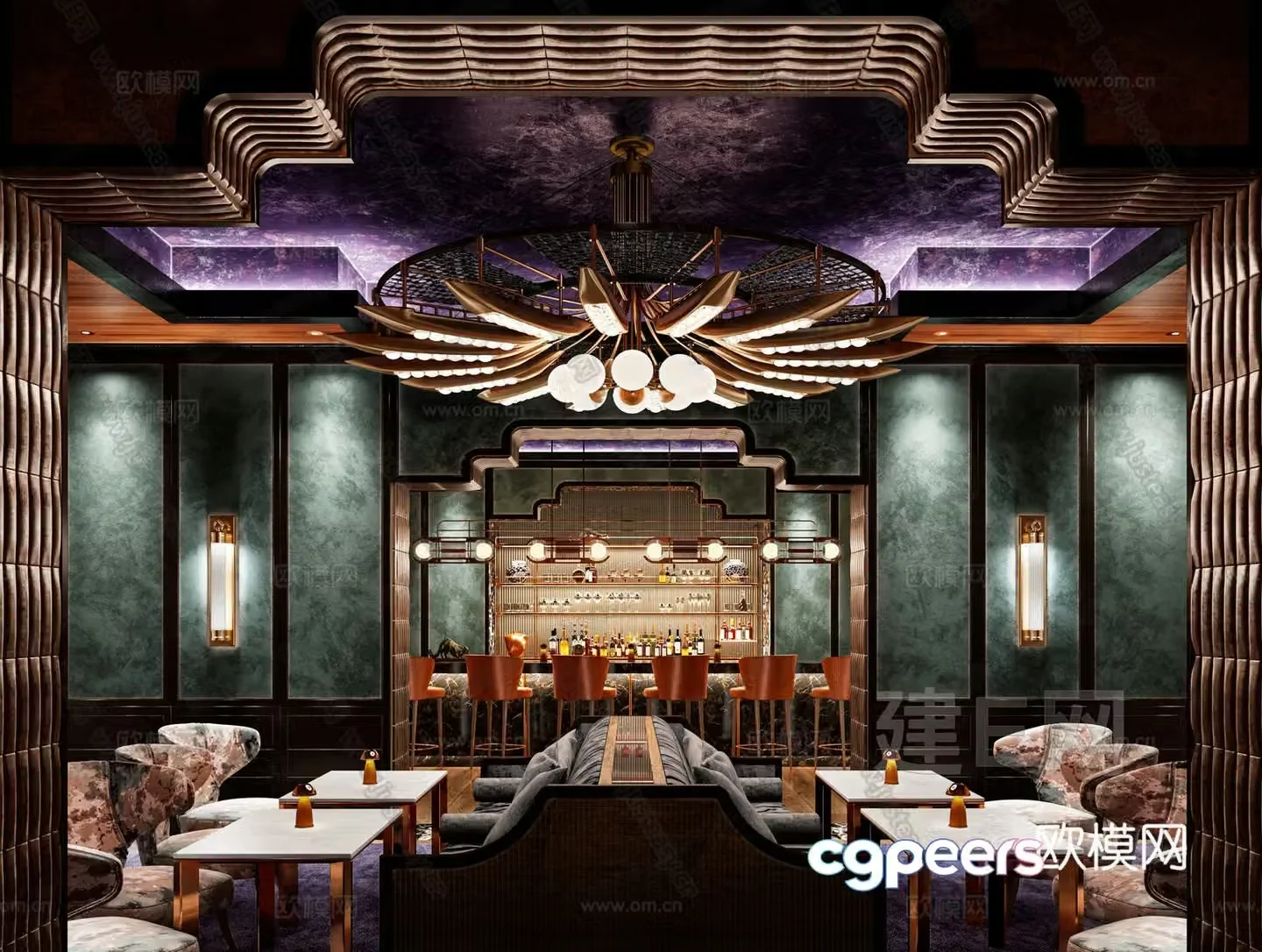 American modern Southeast Asia Bangkok hotel 3D model