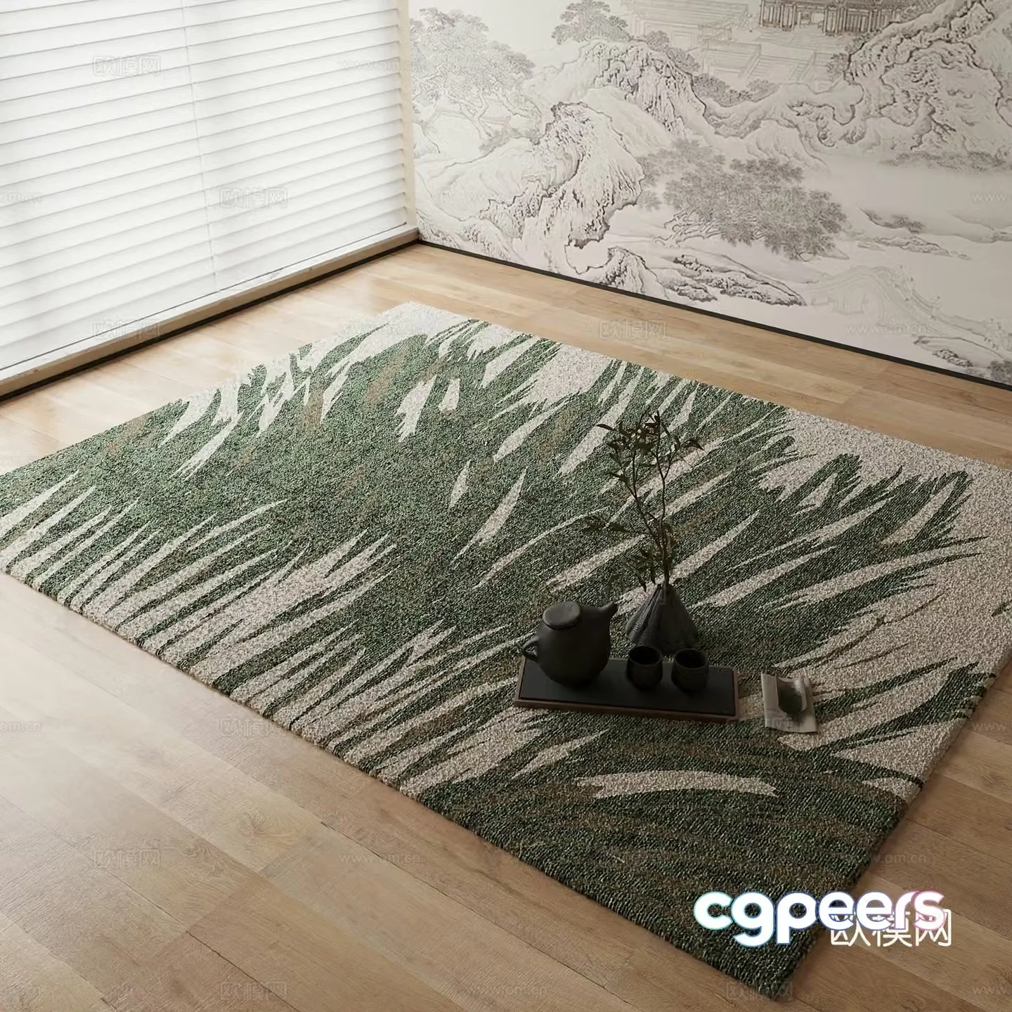 New Chinese carpet 3D model