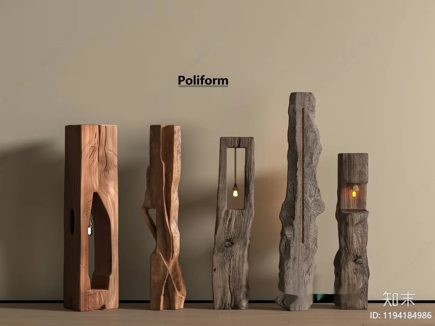 Wooden Floor Lamps 3D Model – 9236 – VRAY Render