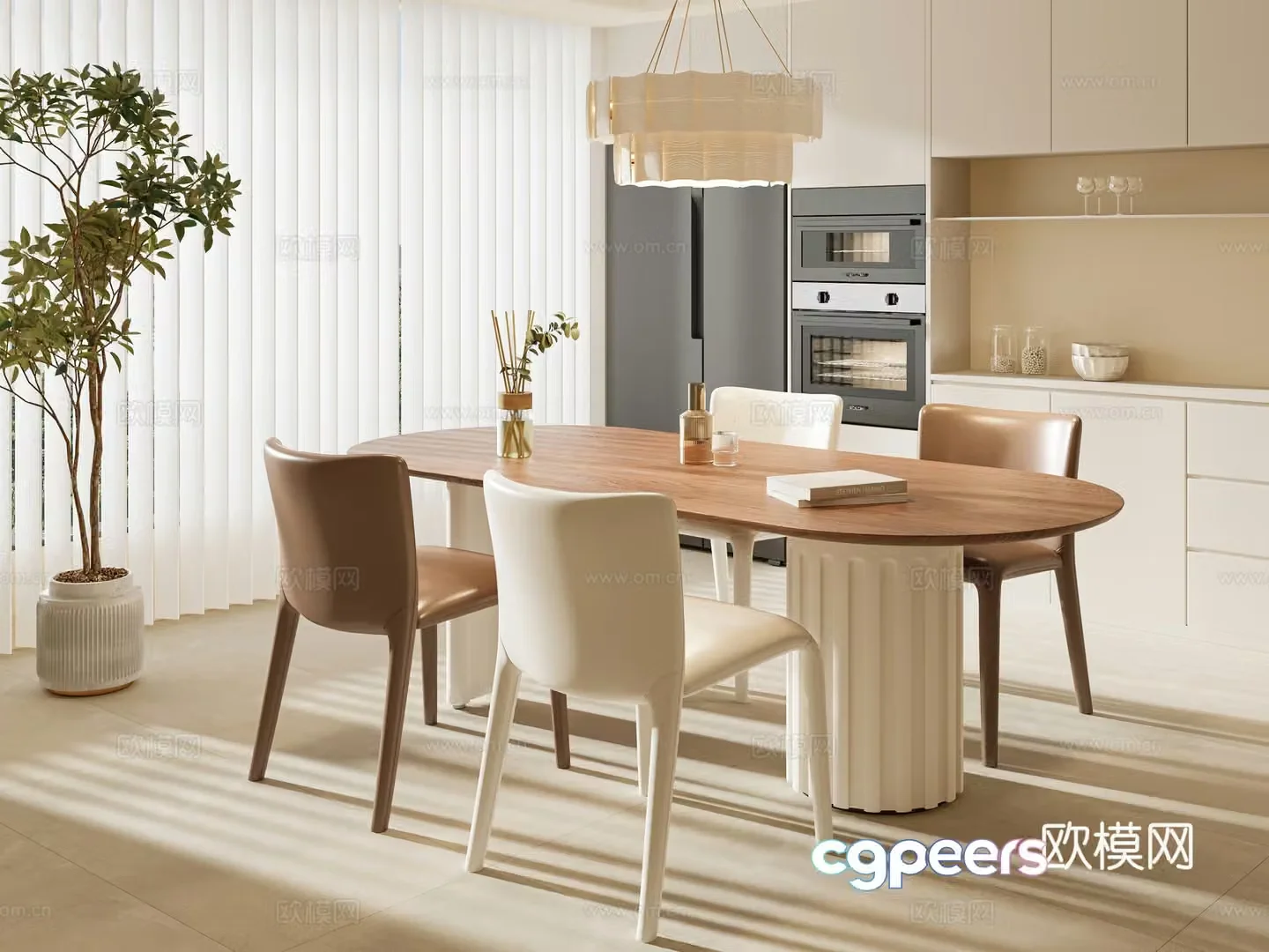 Creamy Home Restaurant 3D Model