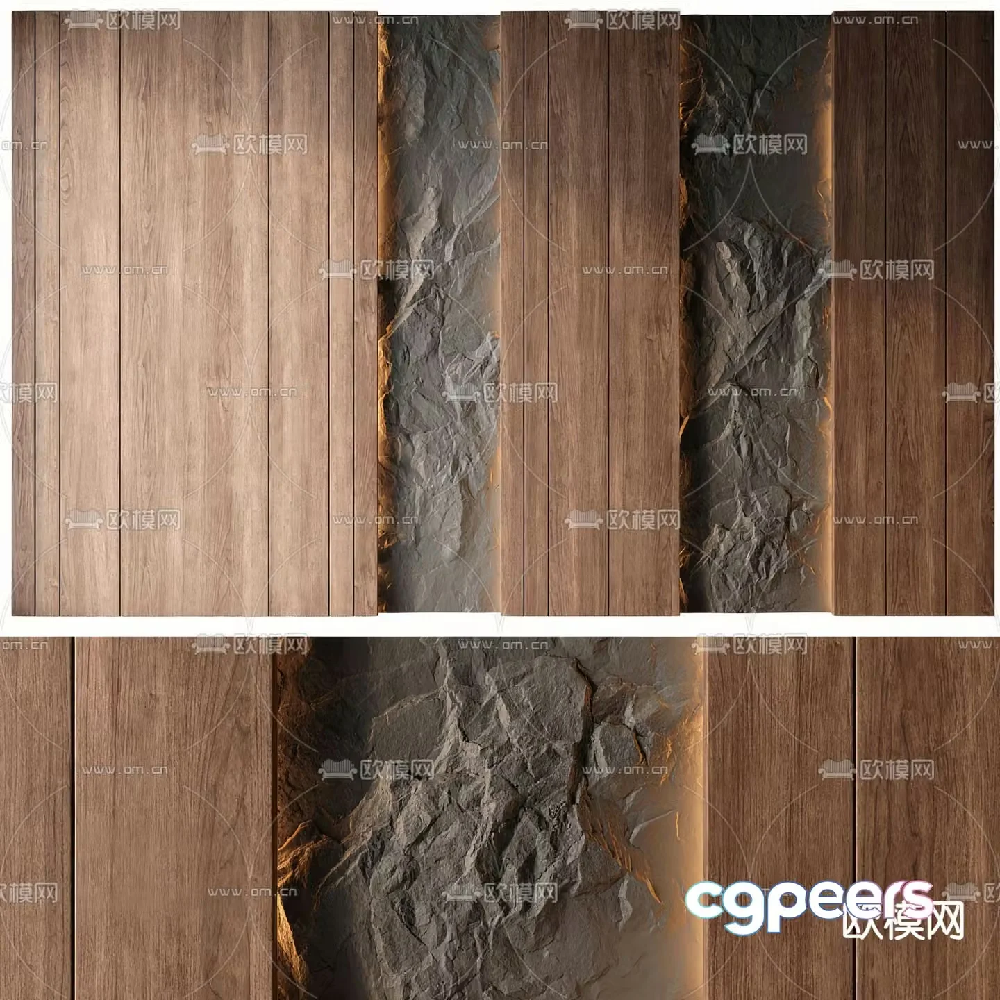 Wasabi background wall modeling wall decorative wall 3d model