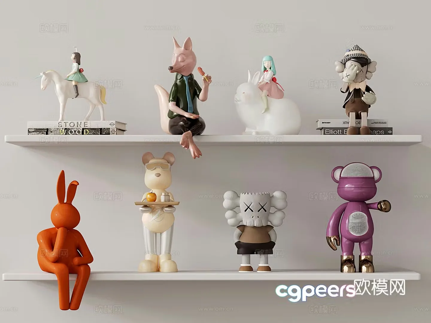 Modern sculpture ornaments Dolls Toys Dolls Cute pet trendy toys 3D model