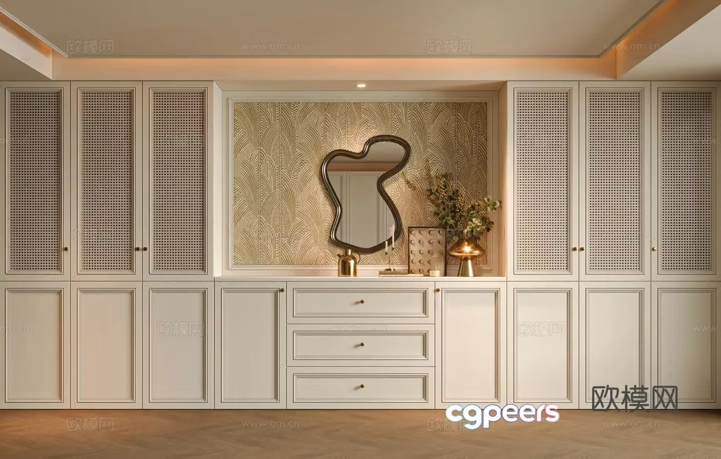 French cloakroom 3d model