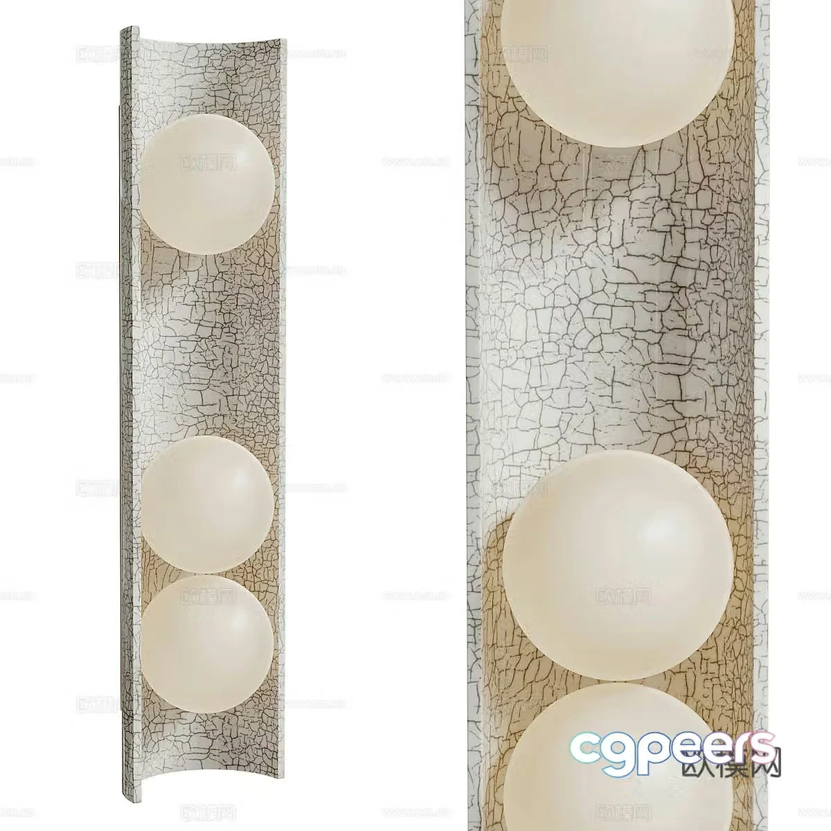 Modern Italian minimalist long strip decorative wall lamp 3D model