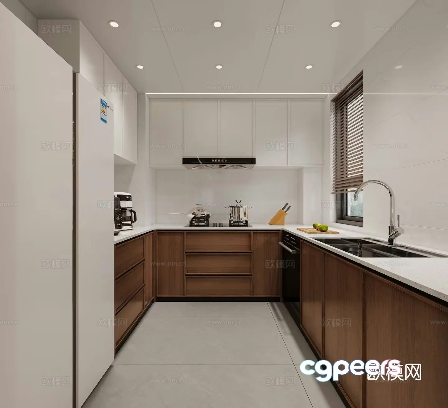 wabi-sabi kitchen cabinet 3d model