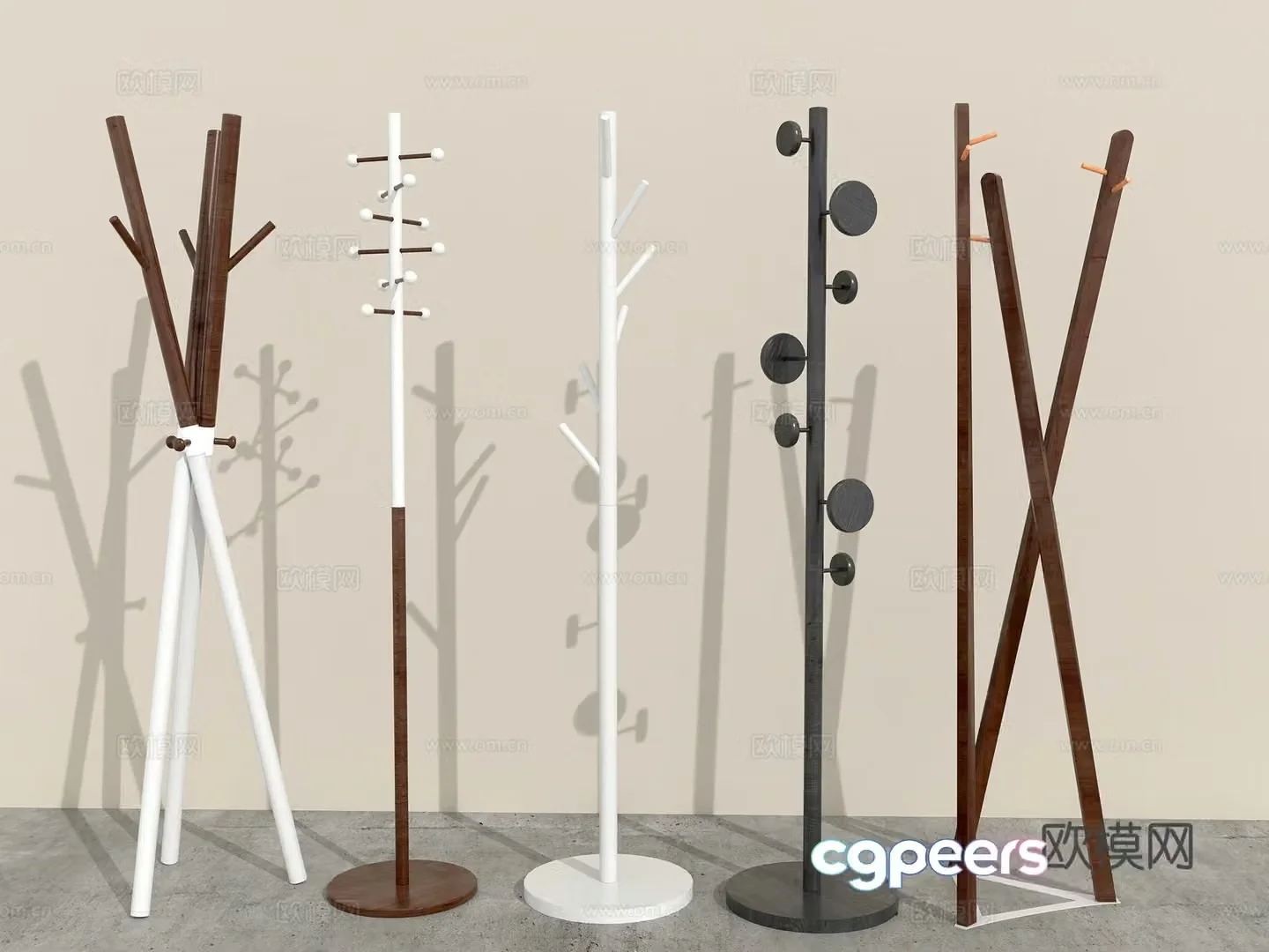 Clothes hanger hanger storage rack 3d model