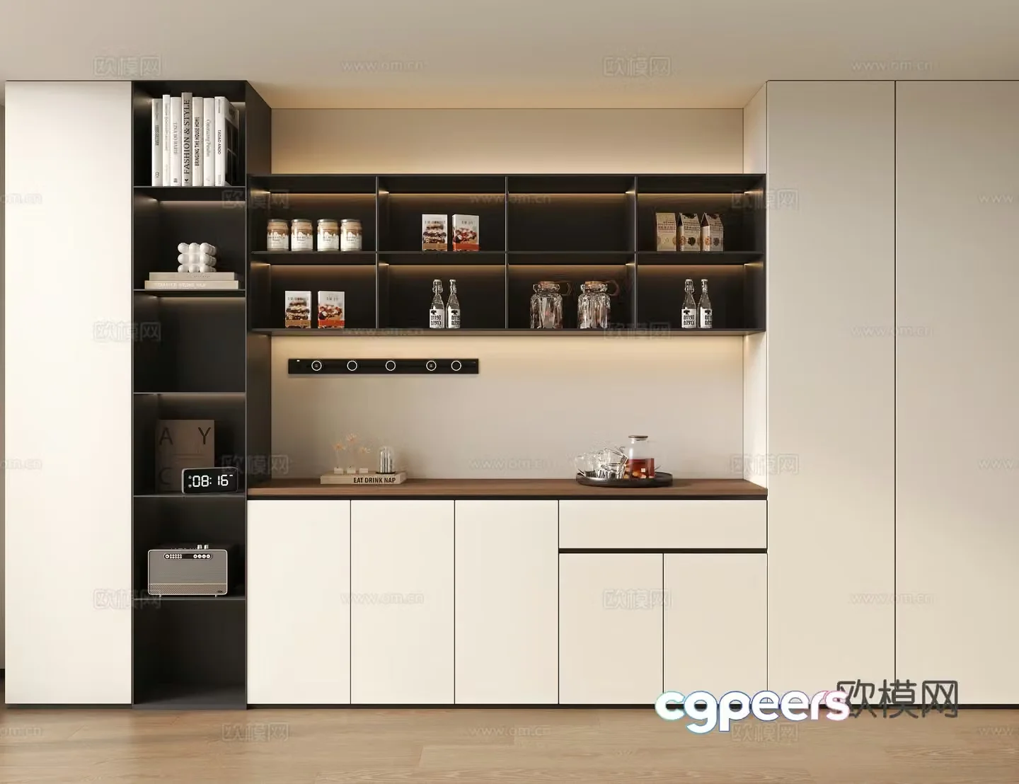 Modern sideboard sideboard wine cabinet sideboard sideboard ornament 3D model