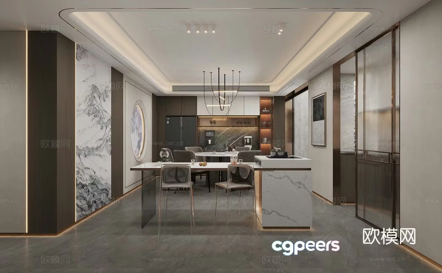 Modern restaurant 3d model