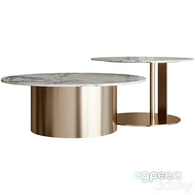 3ds Max Free – Coffee table Segrate Gray Slate Table