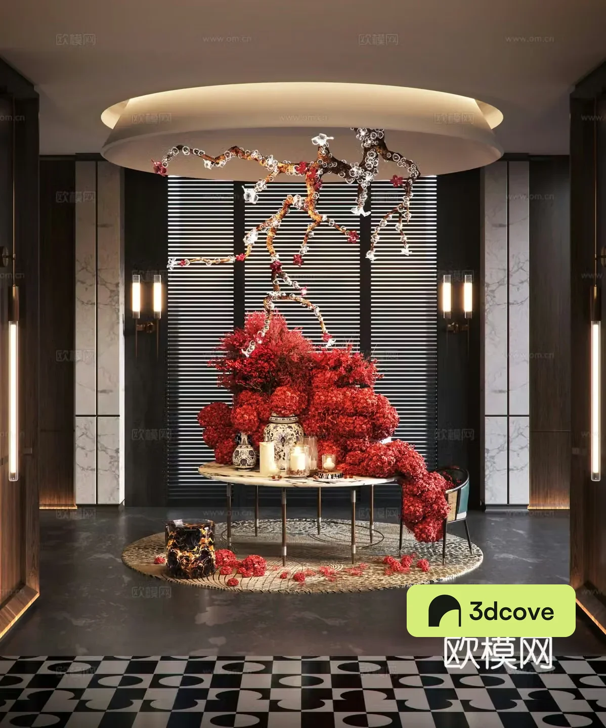 Modern hotel club hall