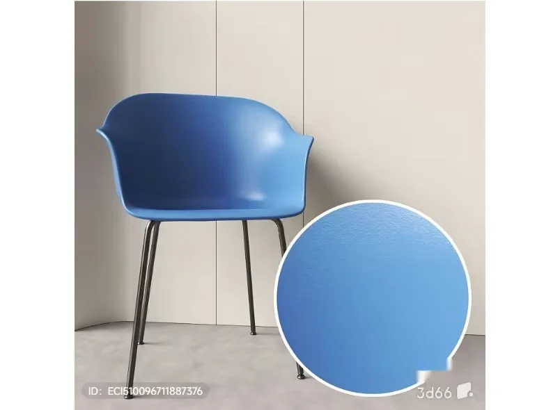 Blue Plastic Chair 3D Model – 1429 – VRAY Render