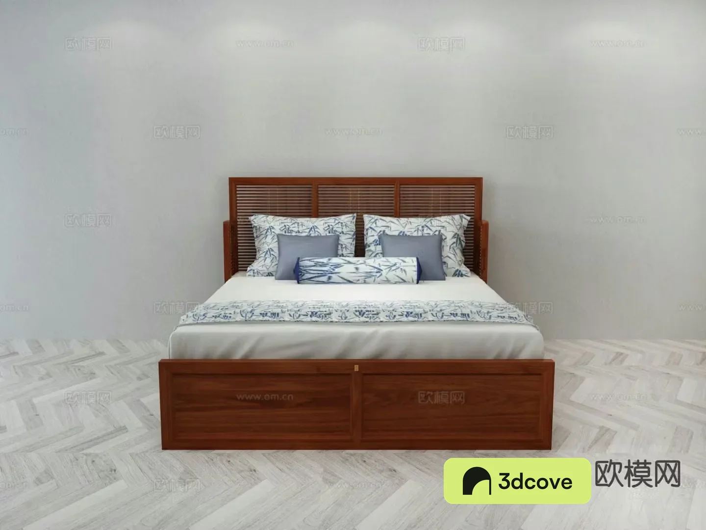 New Chinese double bed Yueli double bed