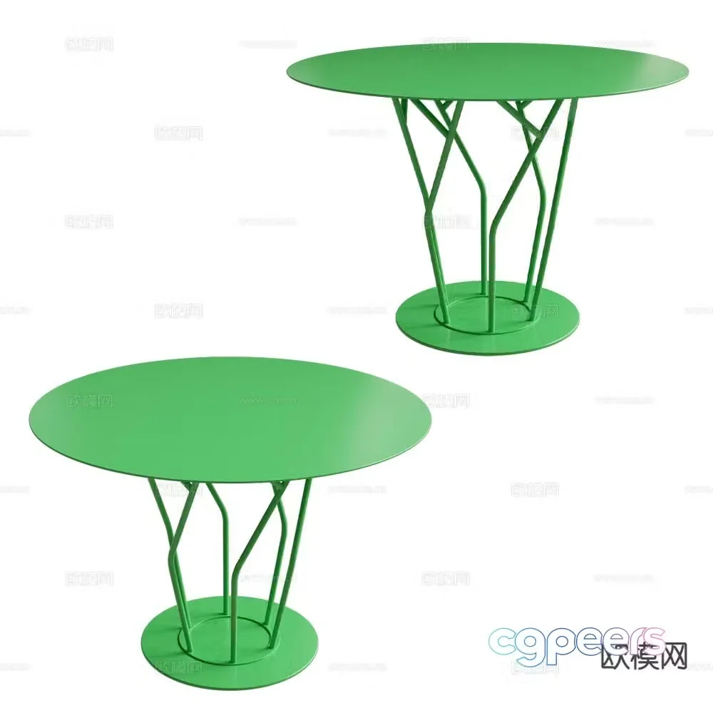 Castil dining table round table 3d model