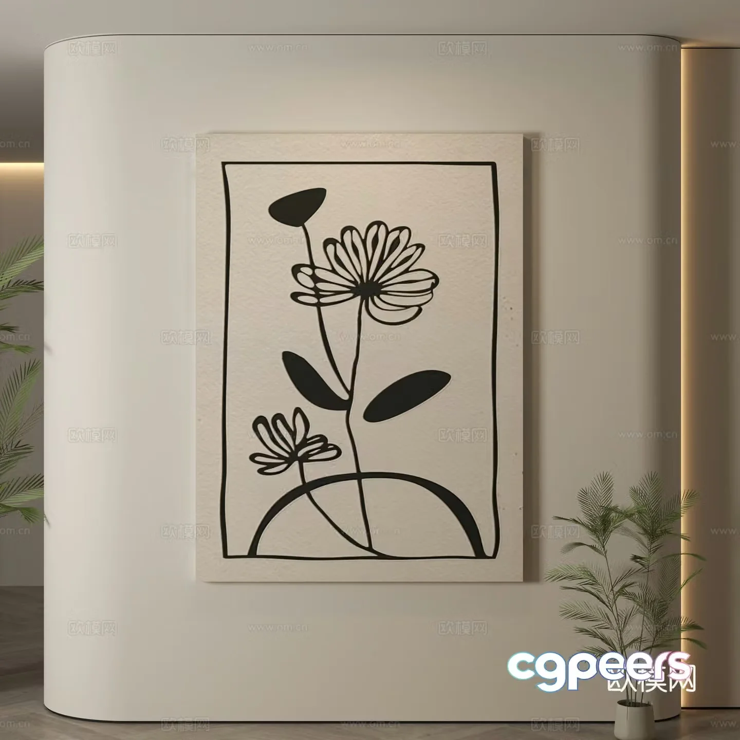 Modern hanging paintings Italian hanging paintings Simple hanging paintings Hanging paintings Decorative paintings 3D model